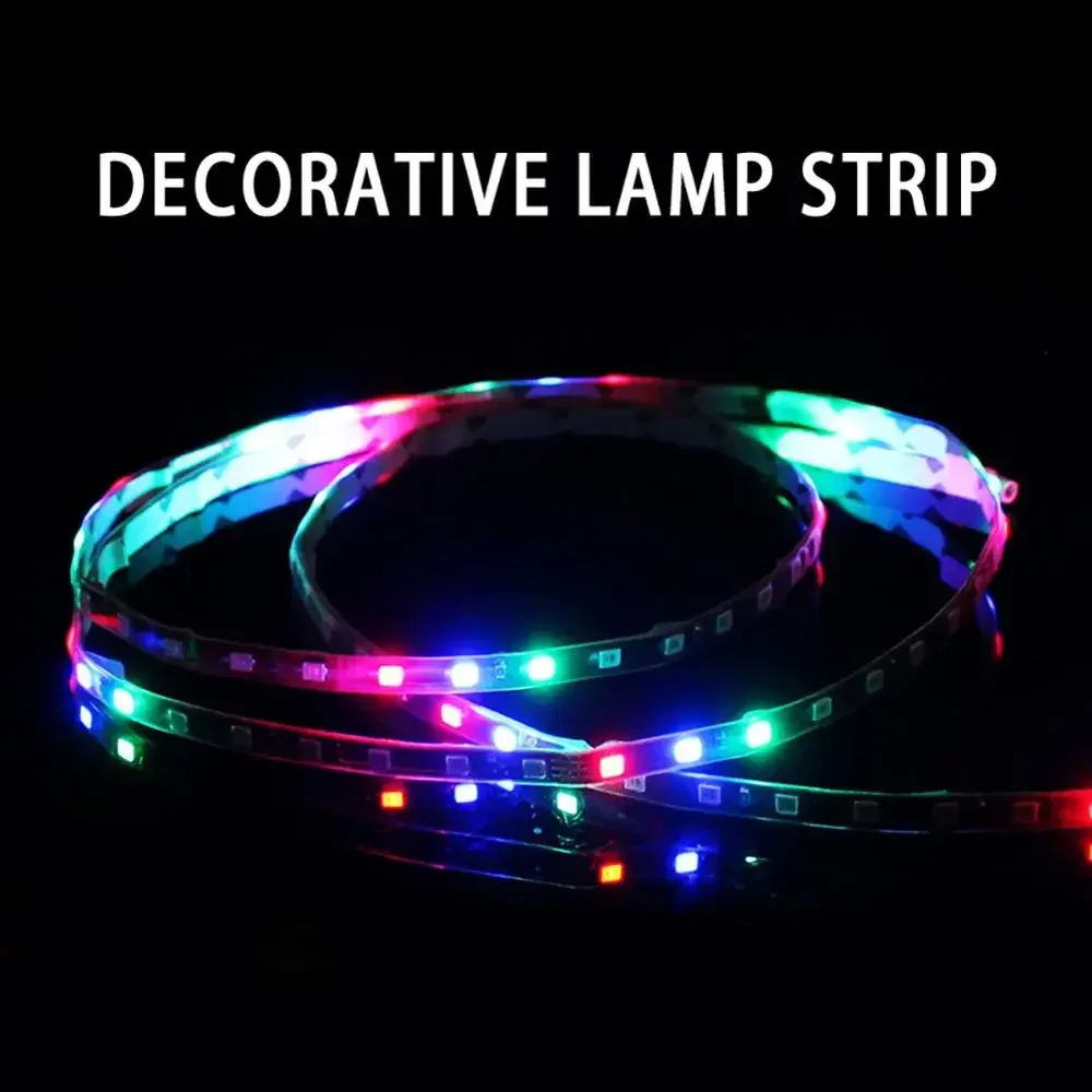 1pc 45/90cm LED Strip Light SMD 3528 Flexible Tape Rope Stripe Ray Tape Lamp Car Interior Atmosphere Lights 12V