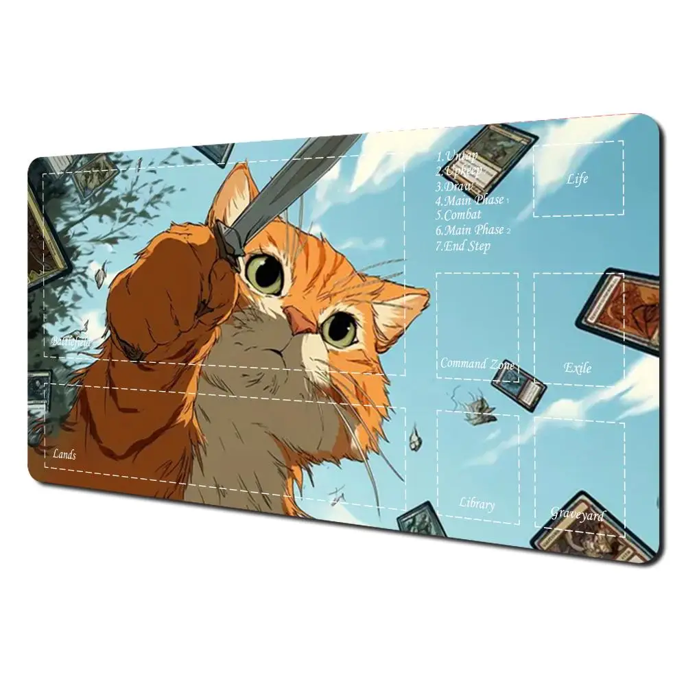 Cut Cat Mauspad The Magic Gathering Spielmatte Mauspad für MTG TCG Büro-Schreibtischunterlage für Arbeit, Spiel, Mini-PC, Laptop, niedlicher Teppich – Detail 16