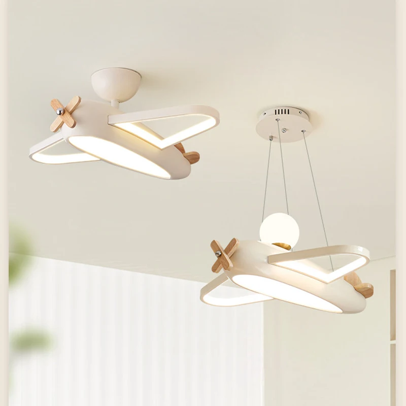 2026 New Children's Room Ceiling Chandelier Cartoon Novelty Airplane Light Simple Modern Girl Boy Bedroom LED Pendant Lighting