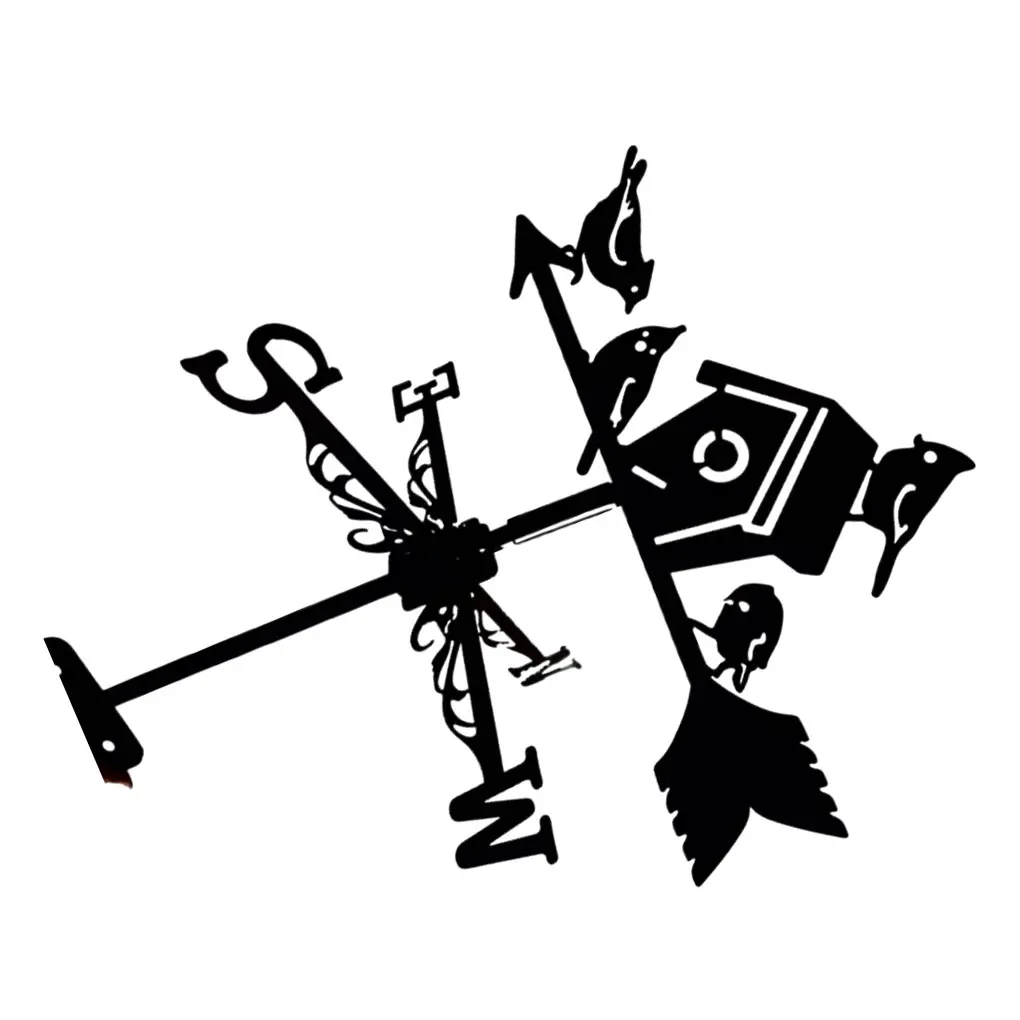 Sturdy And Durable Wind Vane Addition To Garden Art Collection Exquisite Shape Metal Weather Vane