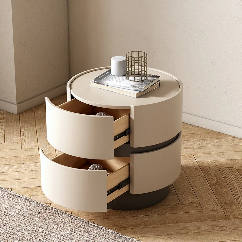 Modern minimalist bedside table design bedroom round bedside table
