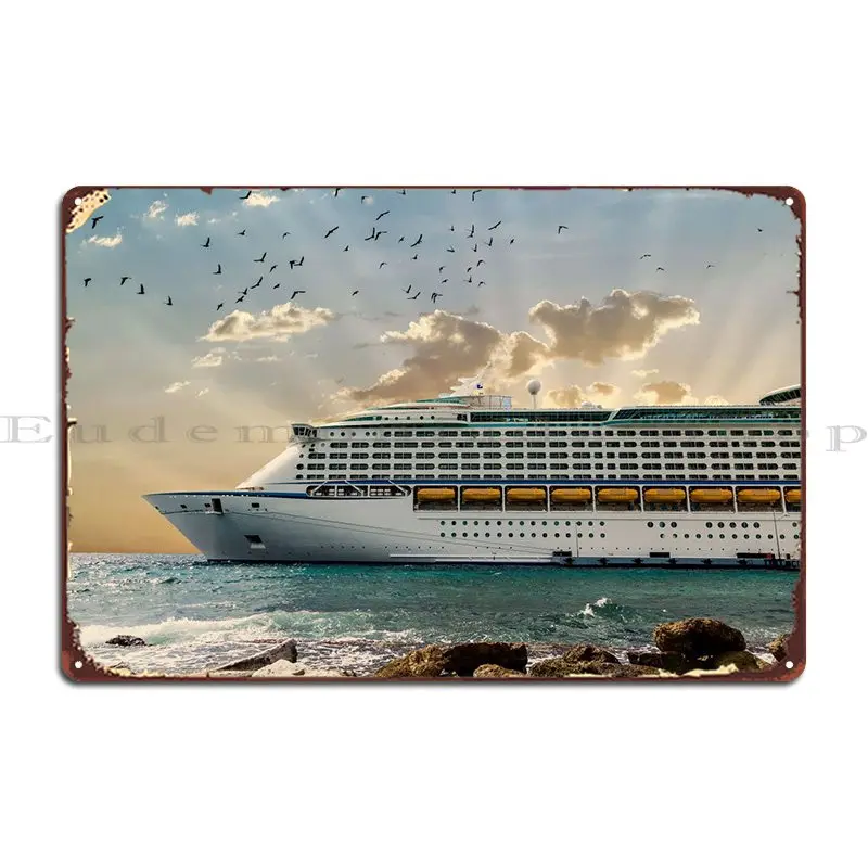 Front Of Cruise Ship Metal Plaque Poster Bar Decoration Pub Plates Designs Classic Tin Sign Poster