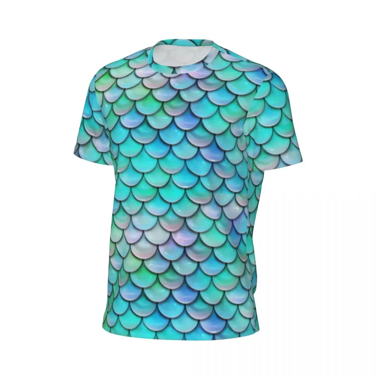 Mystical Mermaid Sportswear T Shirt Colorful Fish Scale Popular T-Shirts Man Streetwear Tshirt Summer Short Sleeve Top Tees