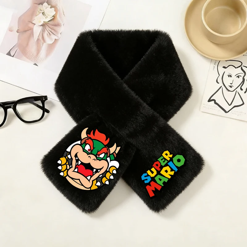 سوبر ماريو الكبار الطفل الأوشحة الإبداعية الكرتون أنيمي طفل وشاح الشتاء موضة الدافئة الرجال النساء منديل لطيف الخمار الهدايا