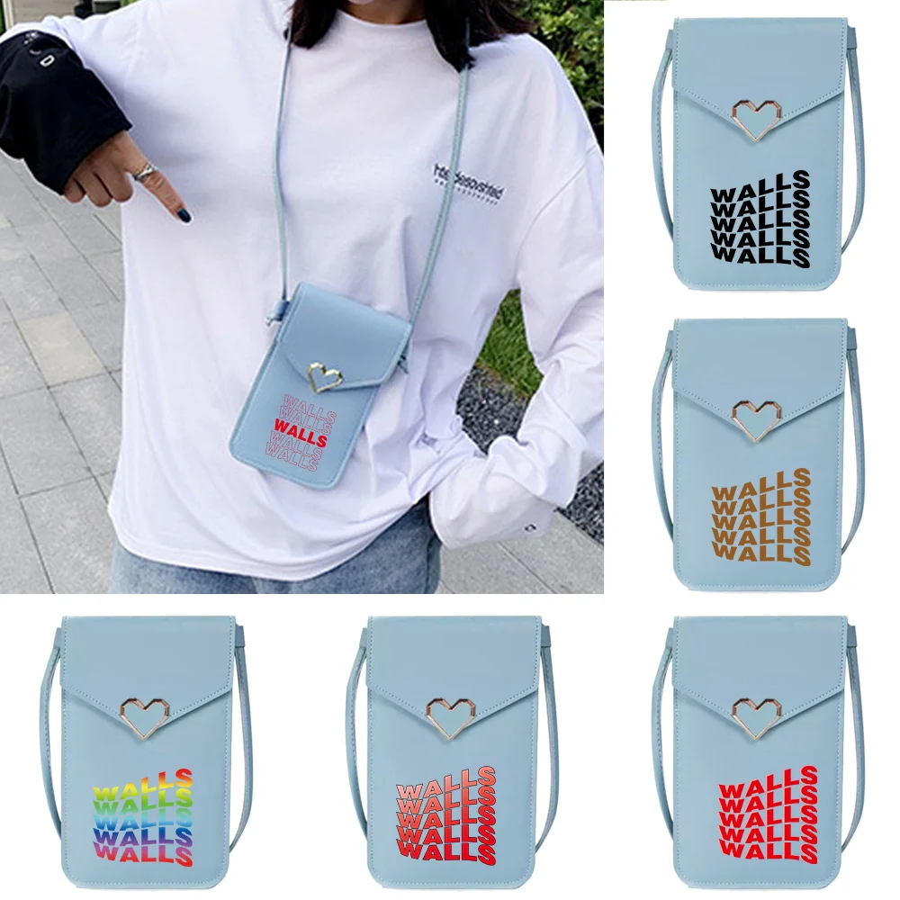 

Lightweight Mobile Phone Bag Universal Transparent Touch Screen Phone Bags Walls Pattern Casual Commute Shopping Crossbody Bag
