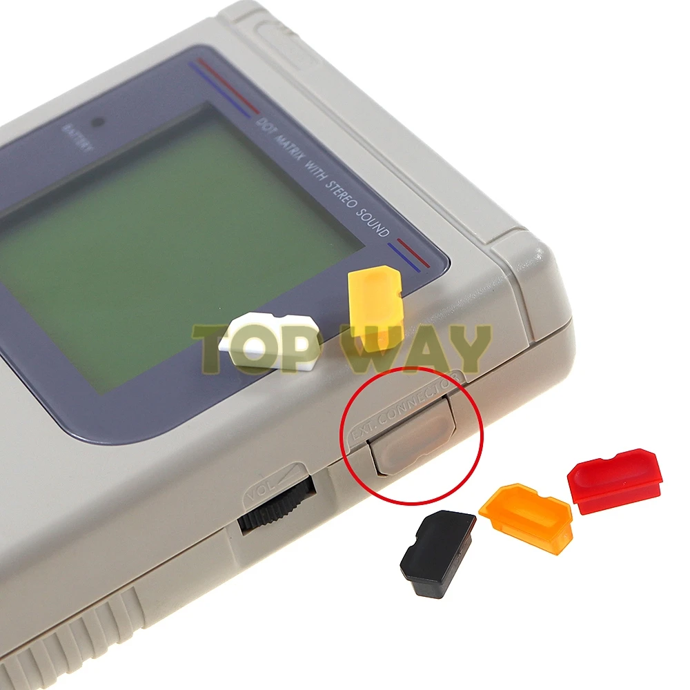 2 uds cubierta antipolvo Multicolor para Game Boy GB DMG 001 carcasa de consola de juegos tapón antipolvo botón de plástico