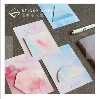 30pcs/lot Memo Pads Material Paper watercolor geometry Junk Journal Scrapbooking Cards Retro Background Decoration Paper