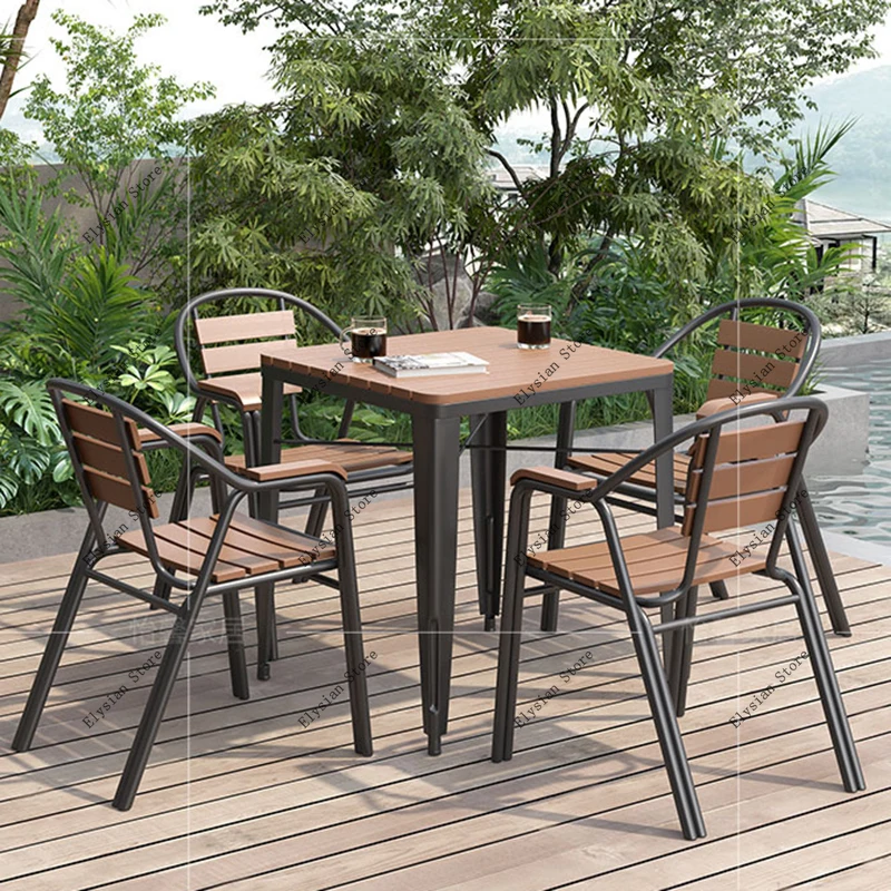 Set meja kopi bulat kursi makan kayu bangku teh Mini kursi kayu Solid Pub desainer Conjunto De mueble furnitur Nordic