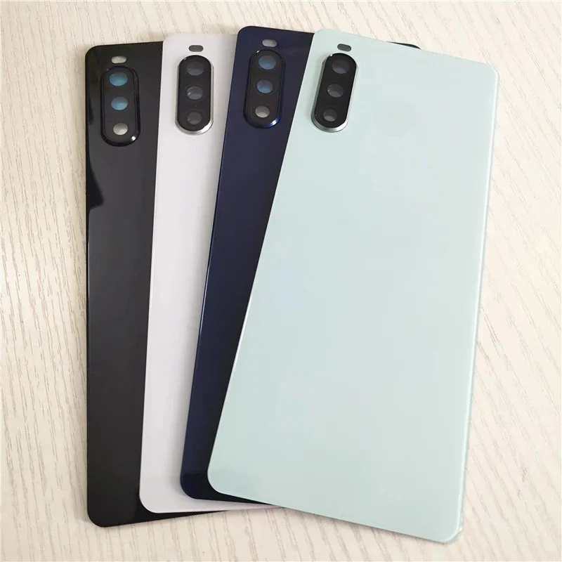 

glass back Cover For Sony Xperia 10 II Back Housing Cover rear case Repair Parts With Adhesive