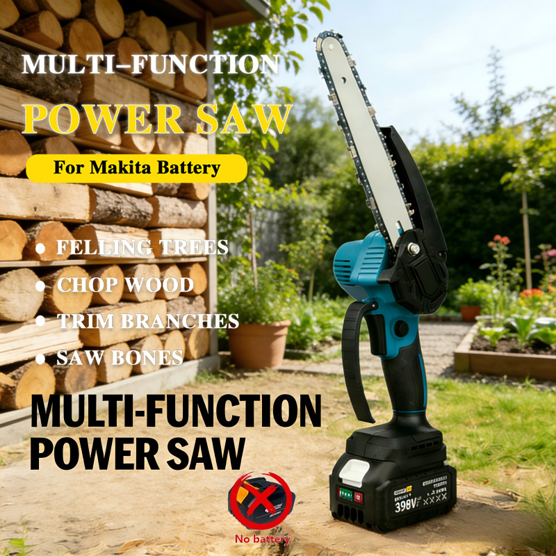  1700RPM 6 Inch Mini Cordless Li-ion Chainsaw One Hand Portable Electric Tree Wood Cutter Pruning Garden Power Tool for Makita 