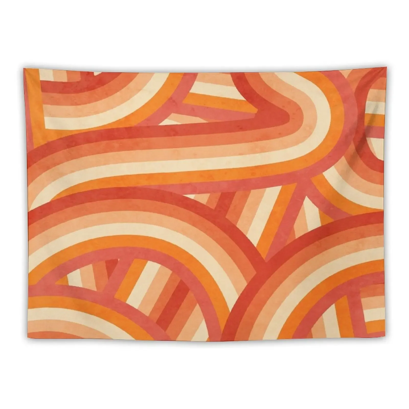 

Red, Orange and Cream 70’s Style Rainbow Stripes Tapestry Outdoor Decoration Wall Deco Wall Decoration Tapestry