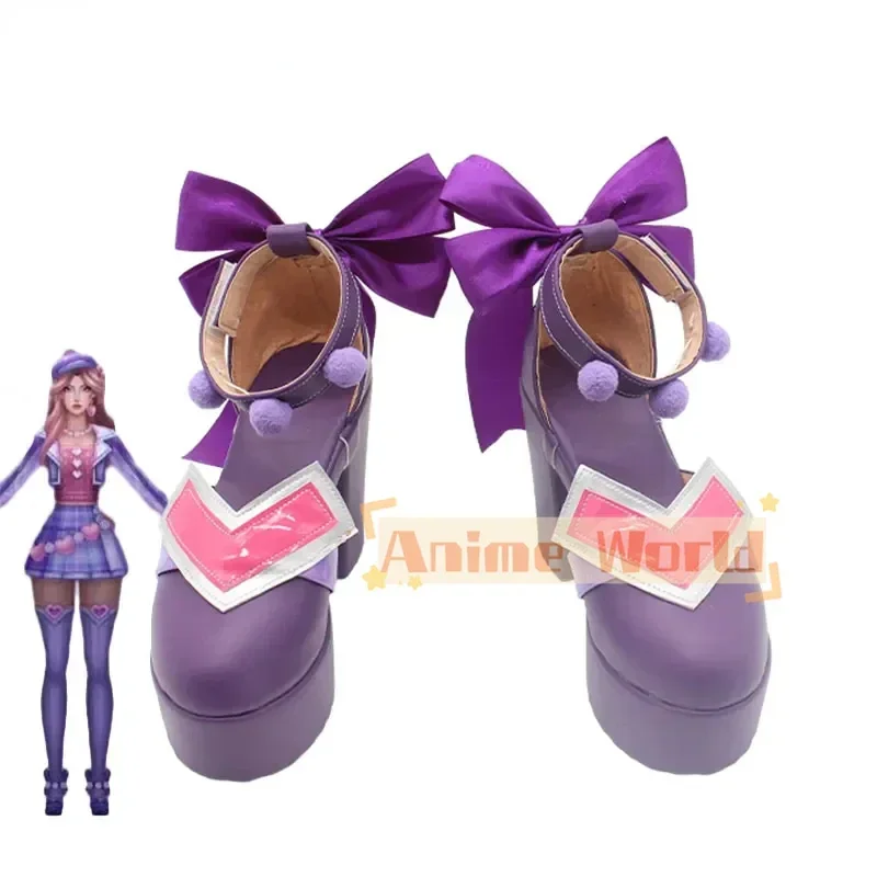 Heartache & Heartthrob Caitlyn Cosplay Shoes Valentine's Day Cosplay Prop Halloween Carnival Boots PU Shoes Custom Made