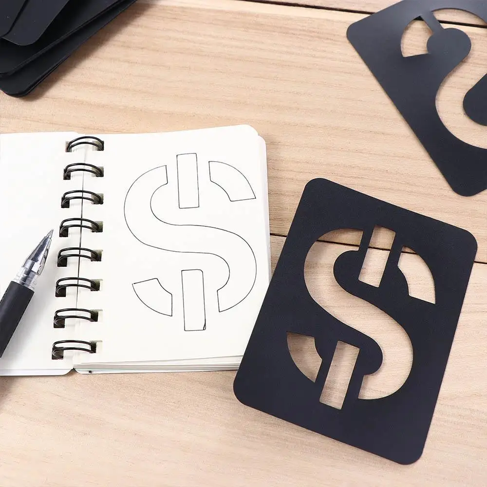 

DIY Craft Embossing Hollowed Letter Stencils Kit Copying Stencils Spray Painting Template Letter Number Symbols Templates