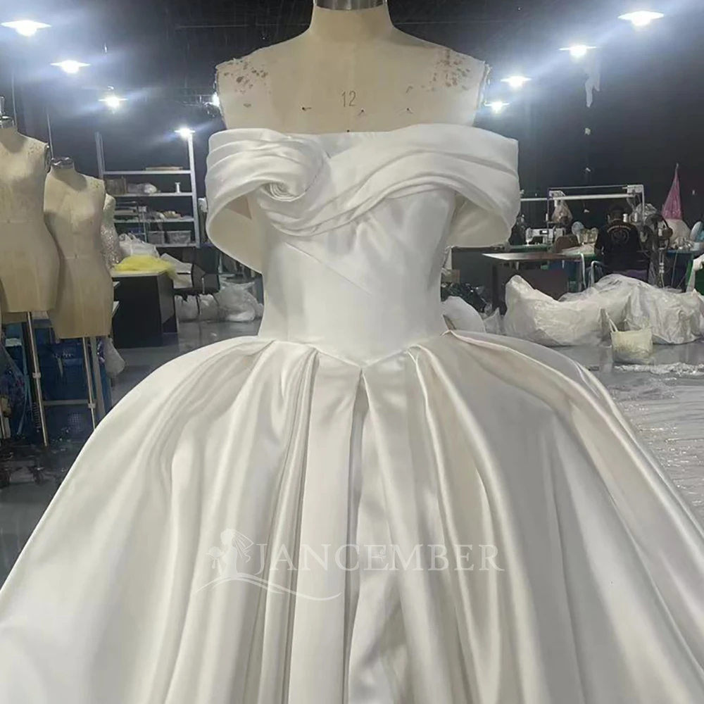 Abiti da sposa da spiaggia a prezzi accessibili da principessa per donna Sposa con spalle scoperte Abiti da sposa personalizzati personalizzati in raso con lacci