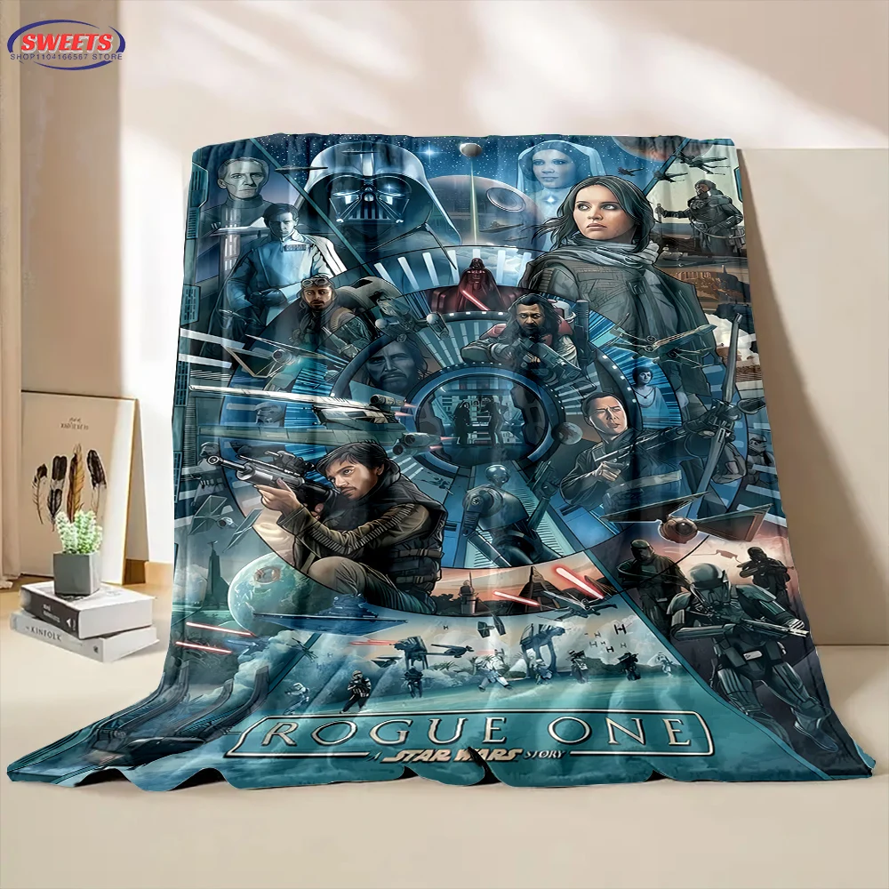 Fashion S-Star Wars Soft Blanket Sofa Bed Cover Four Season Soft Fluffy Quilt Blanket Flannel Throw Outdoor Leisure Nap Gift