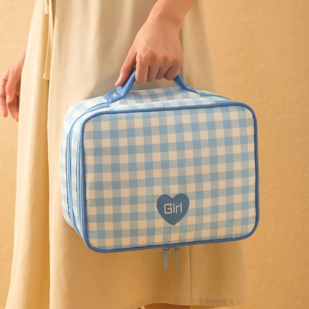 Storage Organizer Large Capacity Makeup Bag Portable Waterproof Clothing Storage Bag Handheld Double-layer Toiletry Bag Closet