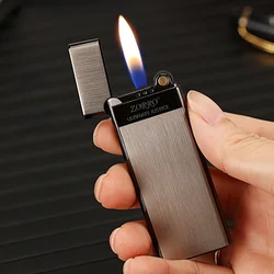 Zorro 636 Metal Ultra Thin Butane Gas Inflatable Grinding Wheel Lighter Holiday Gift Smoking Accessories Men's Small Tools Gift