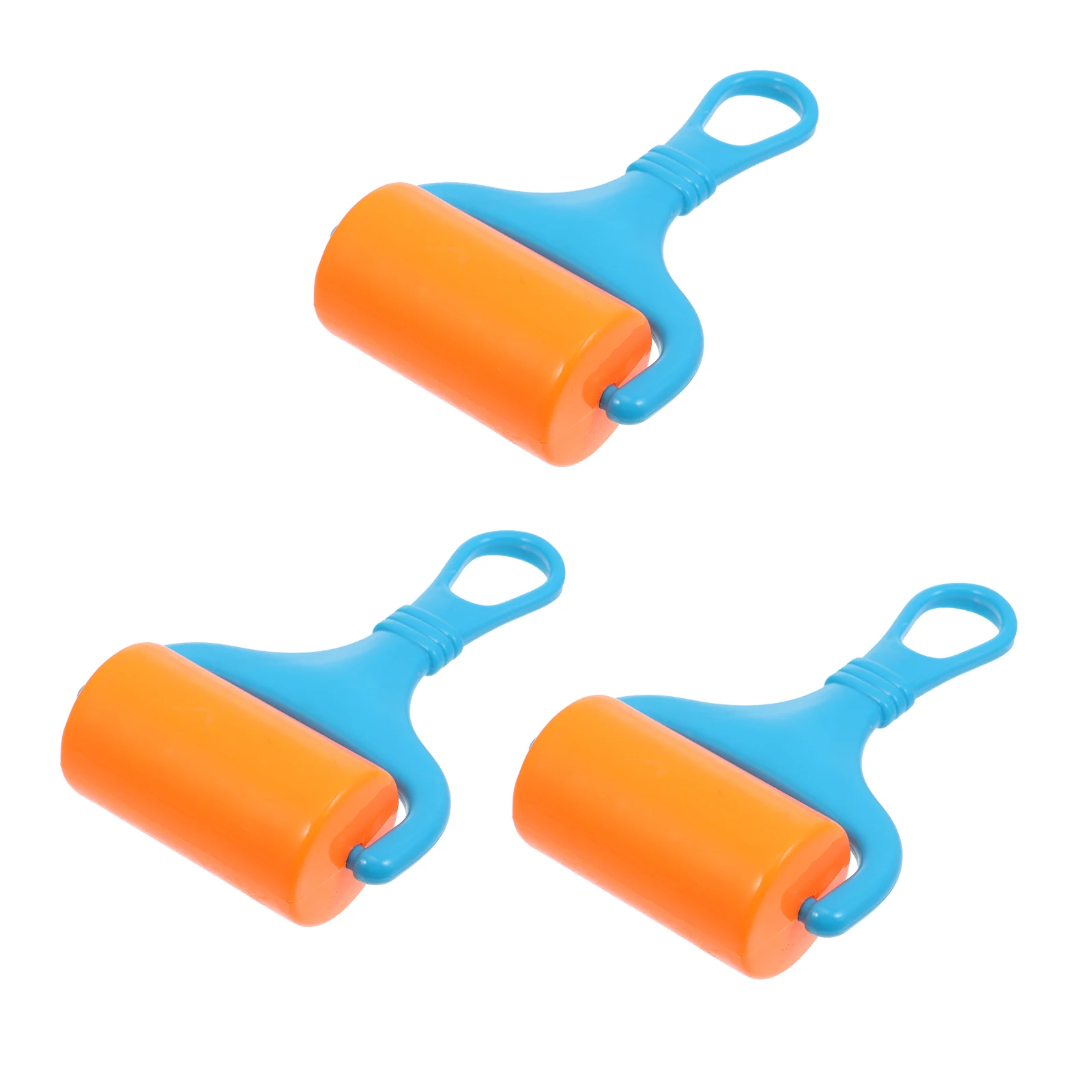 

3pcs DIY Roller Stamping Brayers Plastic Safe Durable Non Slip Handle Quick Large Area Coverage Widely Used