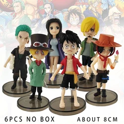 6pcs/set Anime One Piece Figures PVC Action Model Dolls Figure Toys Cute Luffy Nami Zoro Collection Brinquedos Full Set Hot Sale