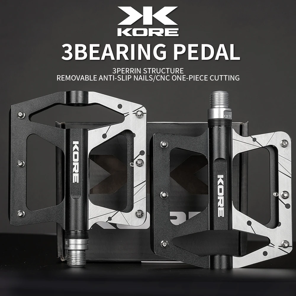 

KORE Bicycle Pedals Ultralight Anti-slip CNC BMX MTB Road Bike Pedal Cycling Sealed Bearing Bike Pedals