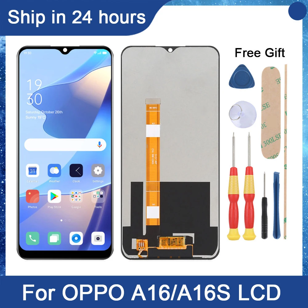 

AiNiCole 6.52'' For Oppo A16 CPH2269 LCD Display Touch Screen Digitizer Assembly Oppo A16s CPH2271 LCD Screen Replacement