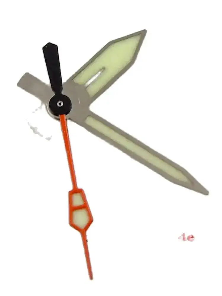 Srebrna krawędź żółty pomarańczowy świecący zegarek pasujący do japonii NH35 NH36 7s26 7s36 7s25 mechanizm