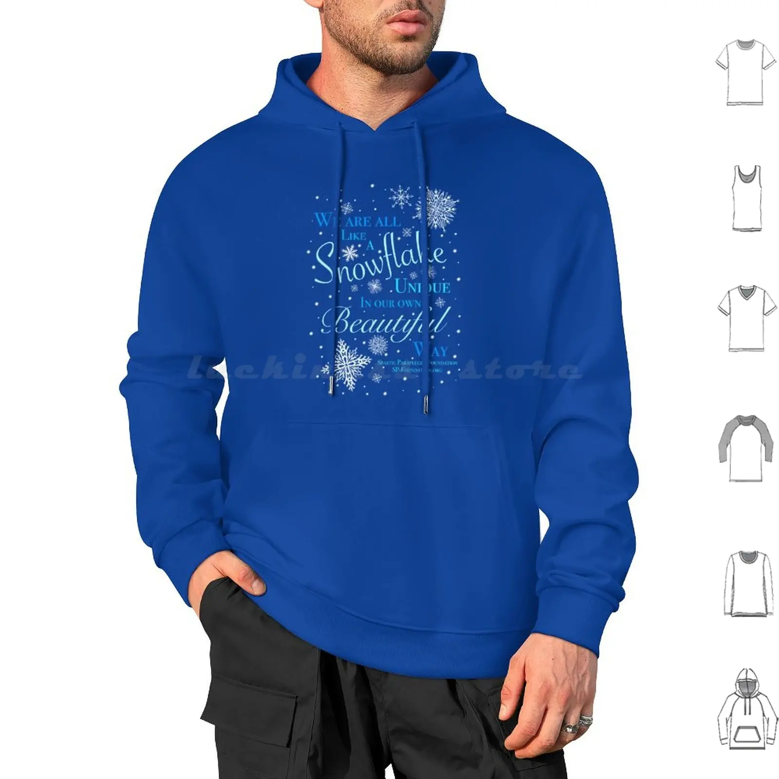 “We Are All Like Snowflakes...” Hoodies Long Sleeve Snowflakes Spastic Paraplegia Spf Hsp Pls Rare Disease