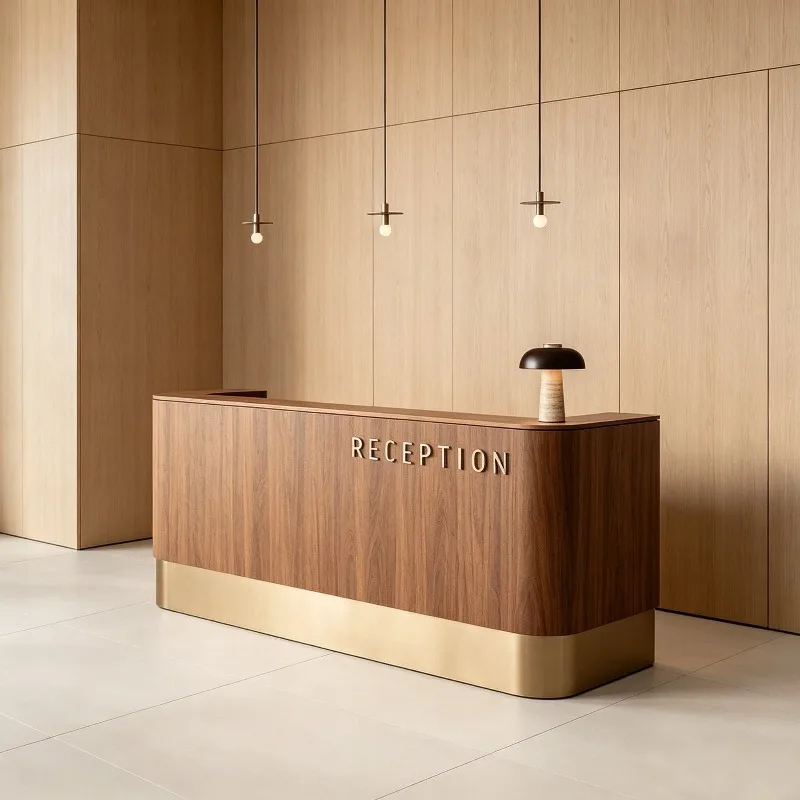 Business Custom Reception Desks Beauty Modern Restaurant Luxury Reception Desk Specialty Commercial Rezeption Theke Furniture