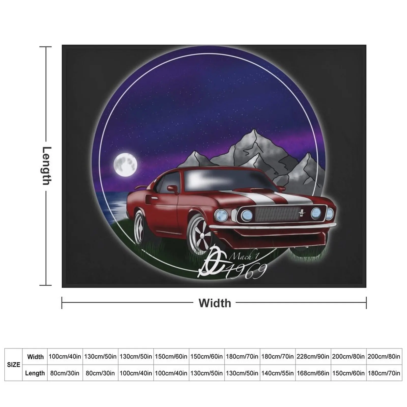 Ford Mustang 1969 Mach 1 Throw Blanket Luxury Throw wednesday Designers Blankets