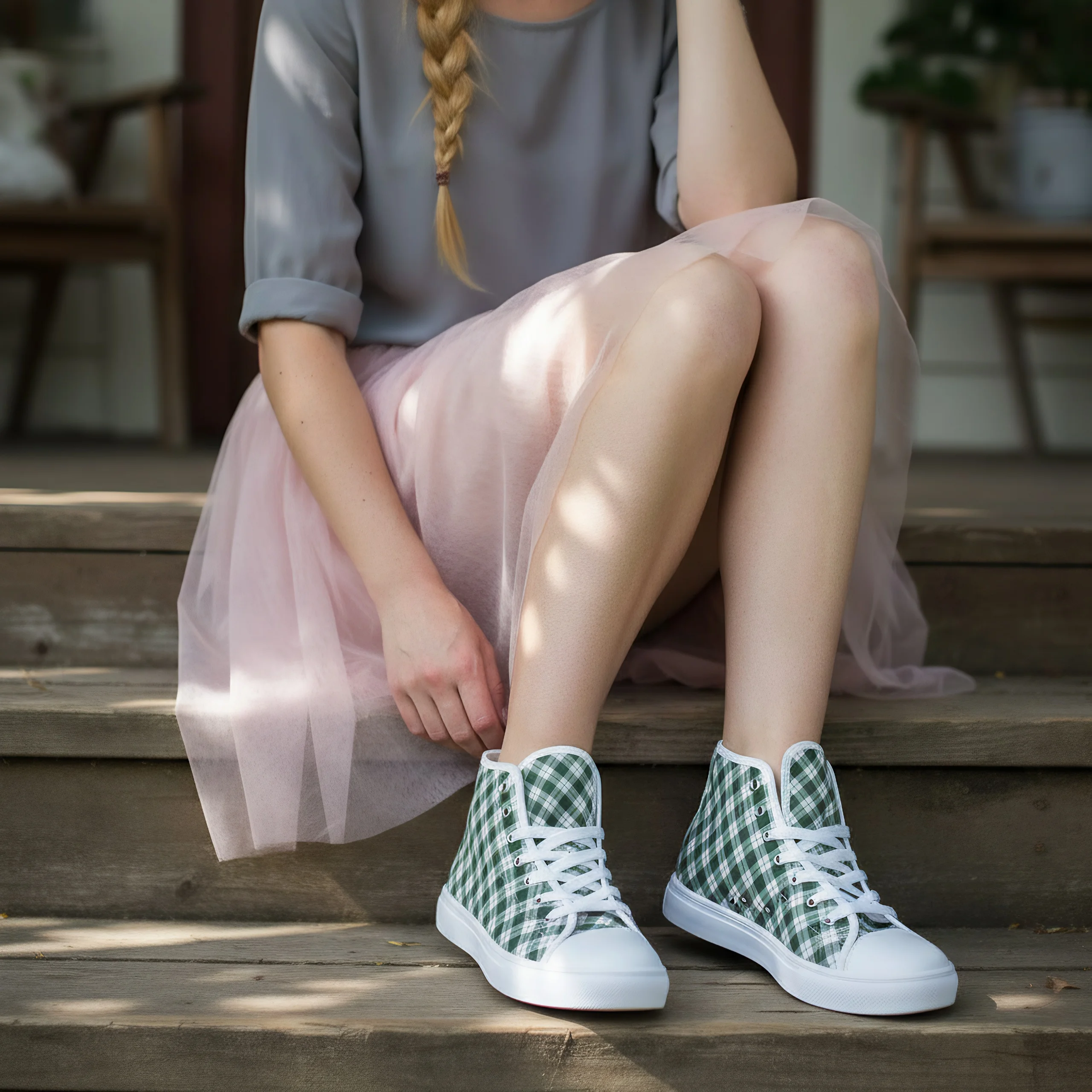 

Simple striped classic high-top canvas shoes casual sports shoes with rubber soles high-quality fashion shoes