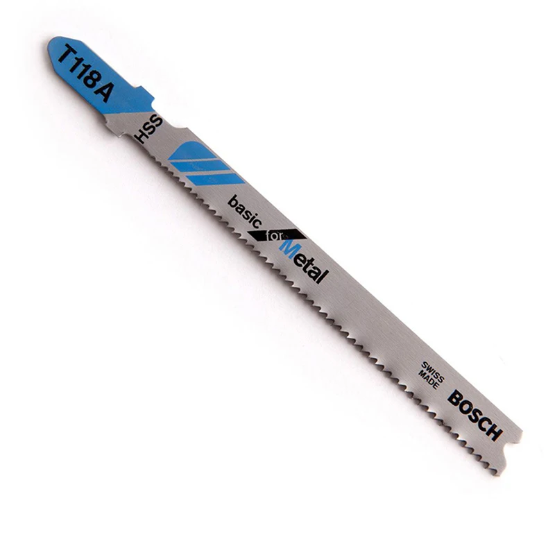 BOSCH 2608631013 Curved Saw Blade T118A Basic for Metal HSS 5-Pack 92mm Metal Straight Cutting Attachments Tool Accessories