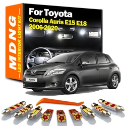 MDNG Canbus For Toyota Corolla Auris E15 E18 2006-2020 Auto Car Bulbs LED Interior Map Dome Trunk Light License Plate Lamp Kit