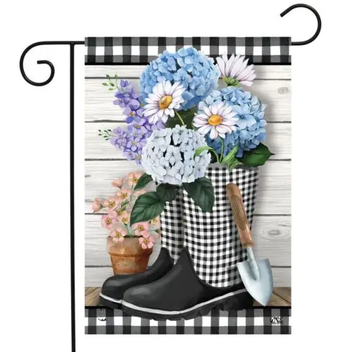 Checkered Garden Boots Spring Garden Flag 12.5