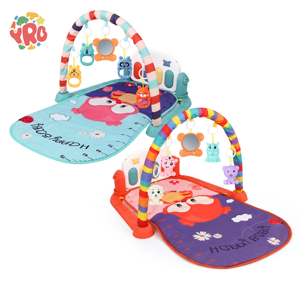 Baby Fitness Stand Music Play Gym Activity Toys Newborn Piano Crawling Blanket Pedal Game Pad Early Education 0-36 Months Gifts