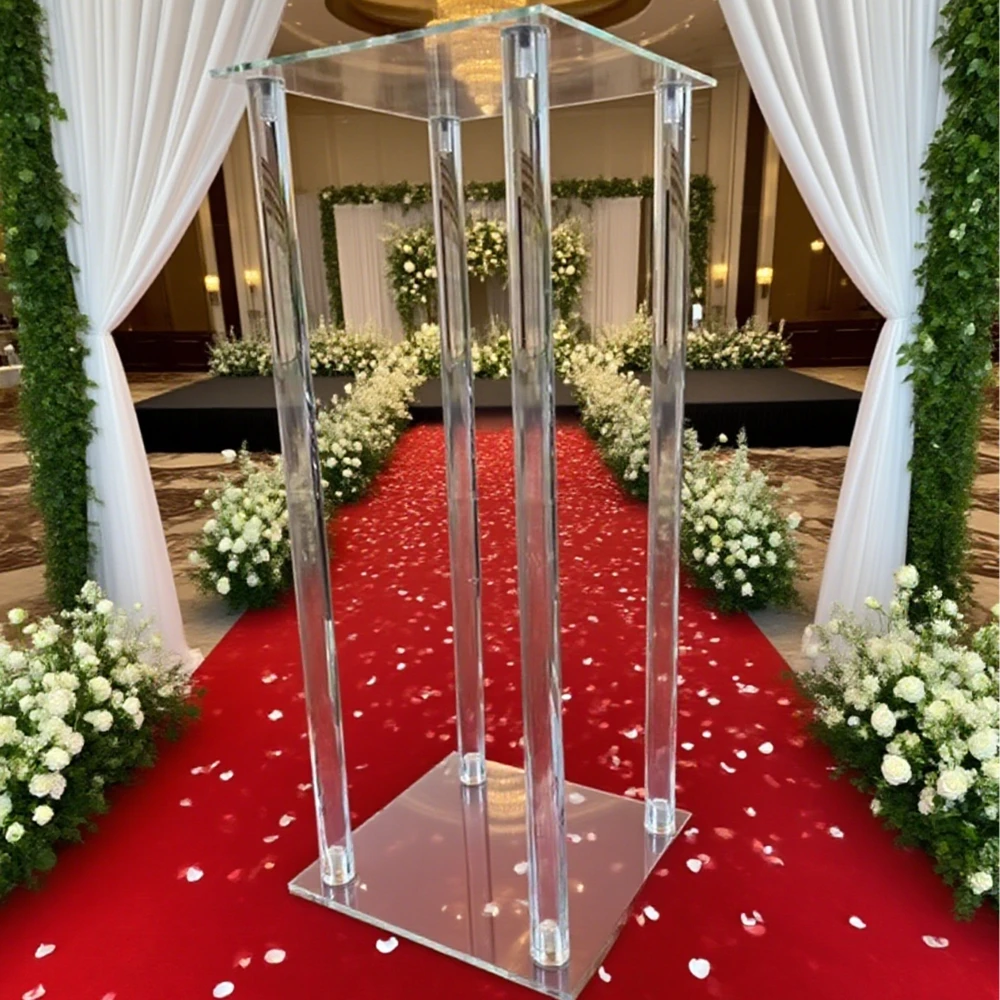 

4-10pcs)40-100cm)f30 Tall Acrylic Candle clear Acrylic Candelabras not Floor Standing Candlesticks Centerpiece table decor