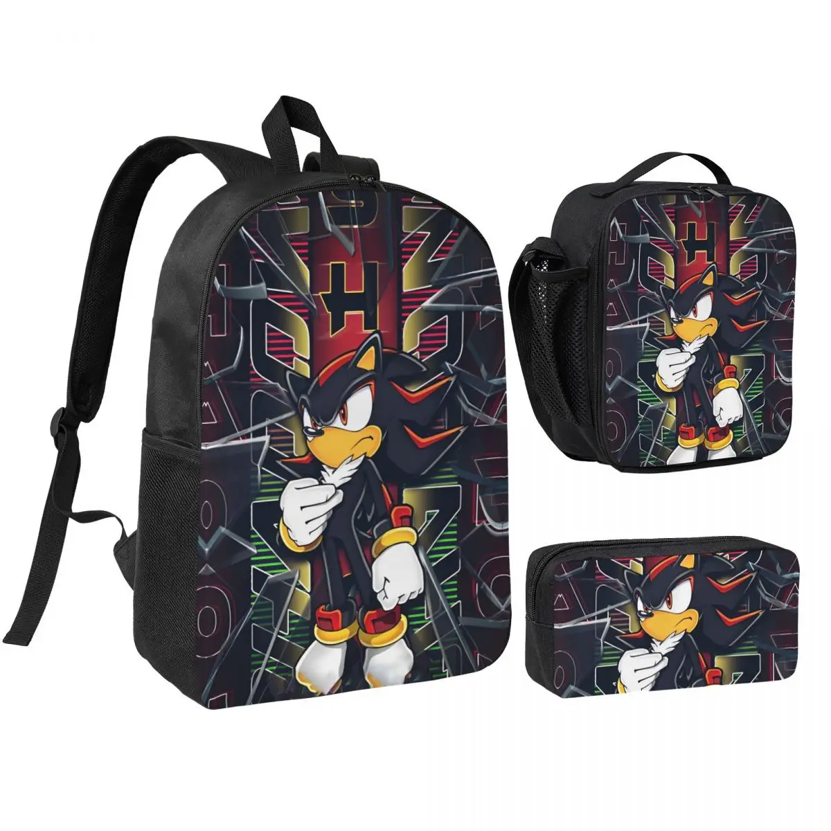 

Аниме игра Shadow 3pecs/набор рюкзак для студента, ноутбука, компьютера, рюкзак, сумка для обеда, пенал