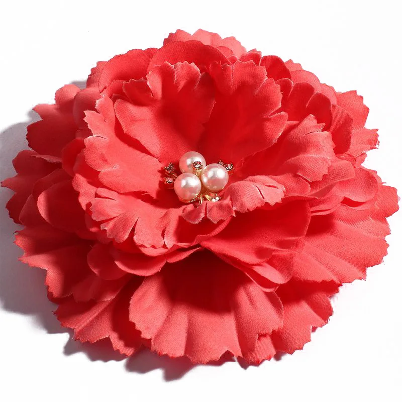 4pcs/lot 11CM 20 Colors Newborn DIY Fashion Artificial Shaped Fabric Flowers Bouquet For Wedding Bride Garland Home