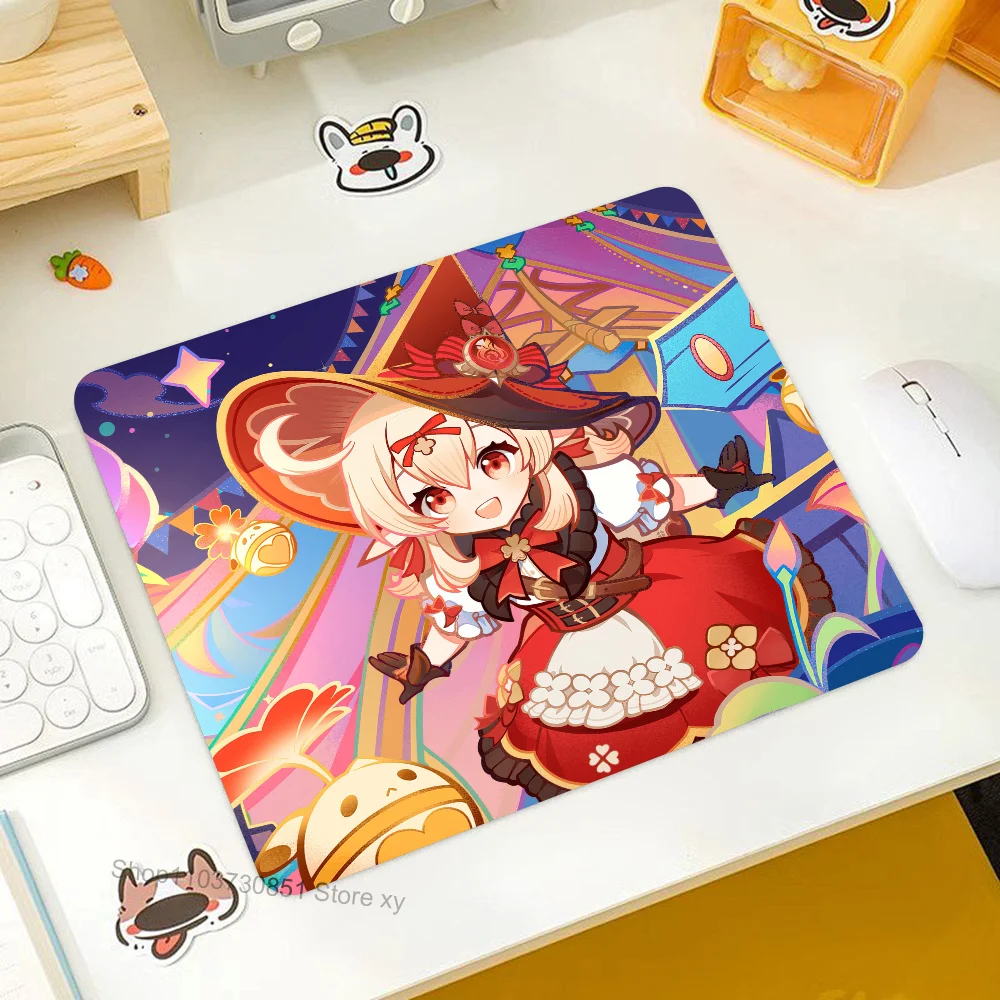 

Klee Genshin Impact Mousepad RGB Small Size Gaming Mouse Pad With LED Light Desk Mat Super Smooth Non-slip Rubber Bottom