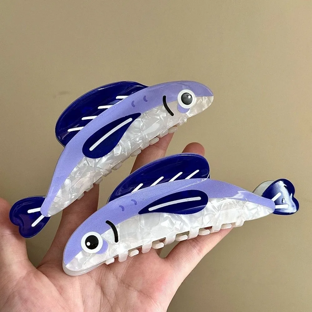 Pinza para el pelo de sardinas para niña, horquilla ligera de dibujos animados, pasadores para el pelo de diseño Simple antideslizantes, accesorios para niña