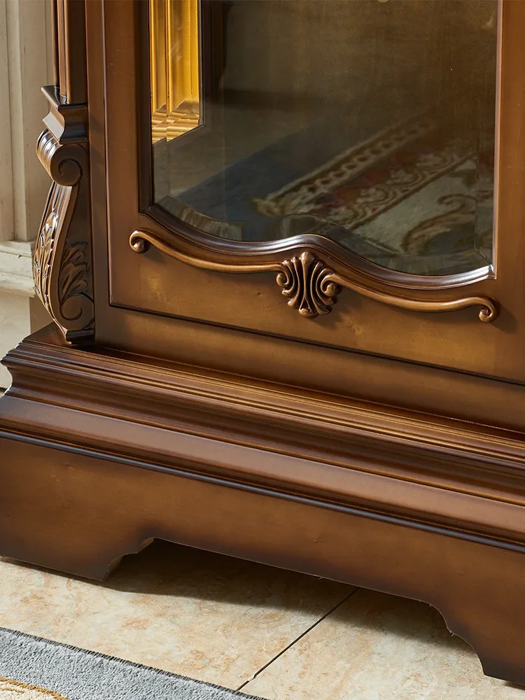European floor clock Chinese retro living room clock vertical villa American pendulum  luxury