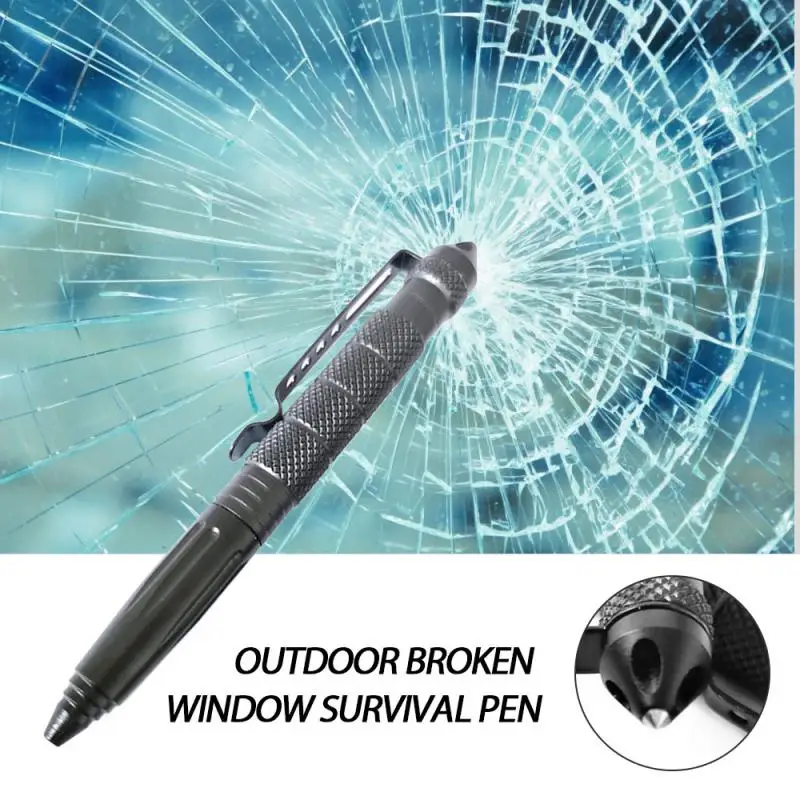 High Quality Metal Self Defense Tactical Pen School Student Office Ballpoint Pens Emergency Glass Breaker Survival Supplies