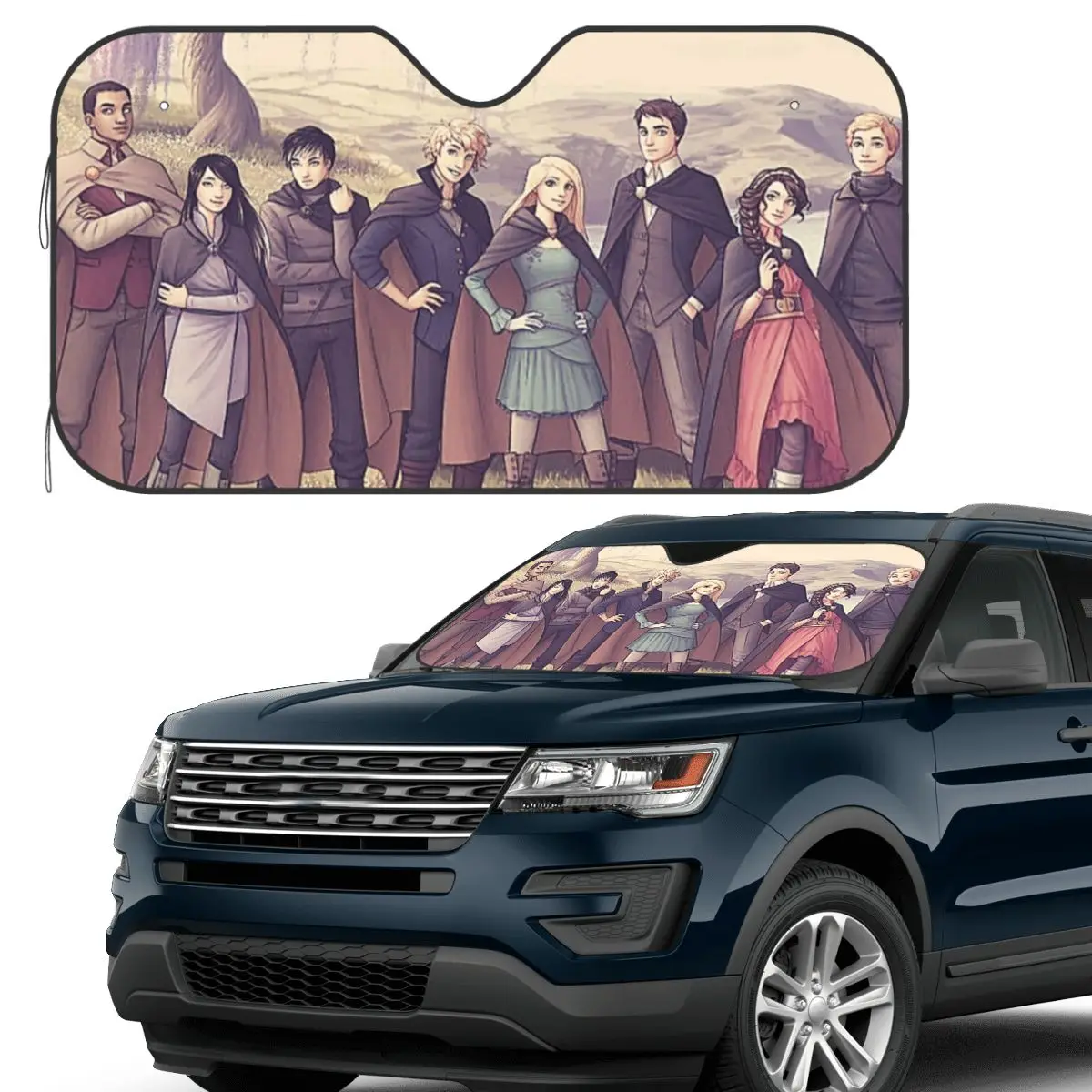 

Keeper Of The Lost Cities Character Sunshade Windscreen Car Front Windshield Window Sun Visor Accessories Covers