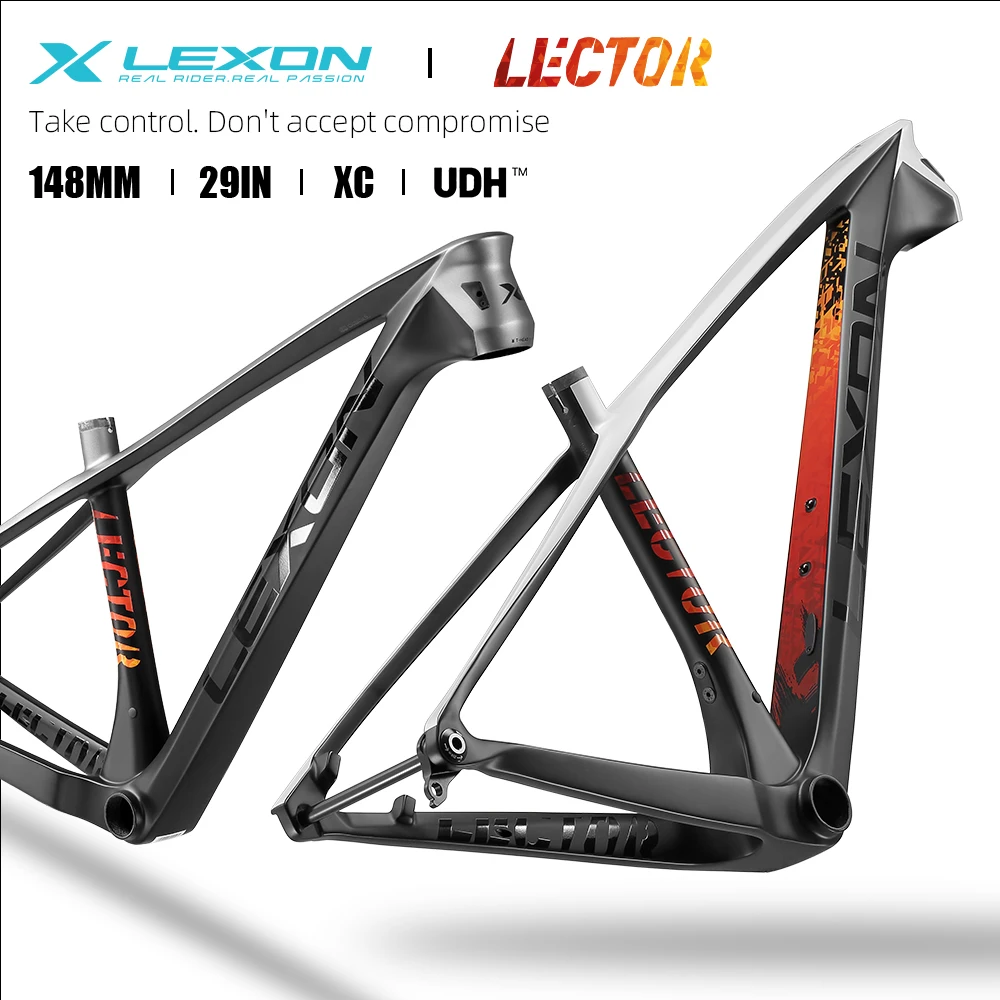 2024 lexon LECTOR Carbon MTB Frame 29er UDH Plus Mountain Bike Carbon Frame 148*12mm BOOST  Hidden Seatpost Clamp Bike Parts