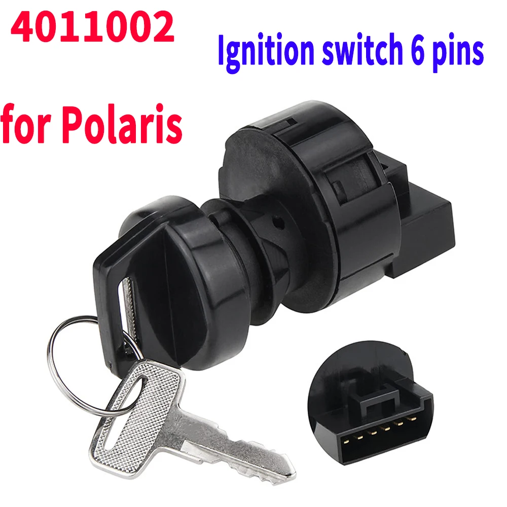 

4011002 Ignition Switch For Polaris Ranger 500 700 900 6 Pin 2 Gear Start Electric Door Lock Replacement