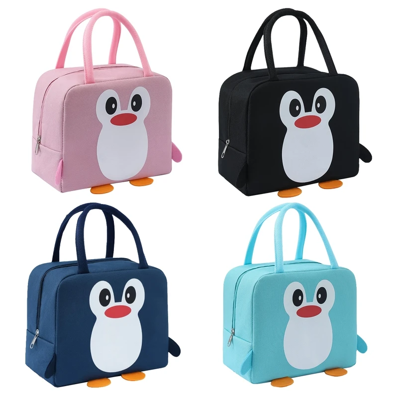 Penguin Portable Lunch Bag Thermal Insulated Lunch Box Tote Cooler Bag Bento Container for Work School Dropsale