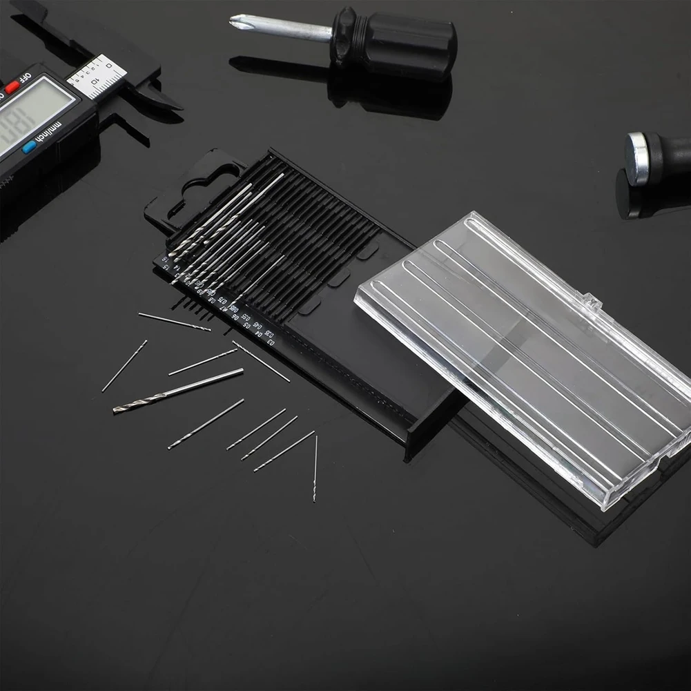 HLZS-Rotary Hand Tool Accessory, 20 Pcs HSS Shank Twist Drill Bits Mini Drill Bit Set(0.3- 1.6Mm) DIY Kit