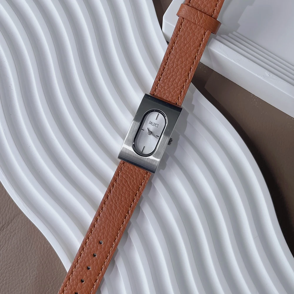 

Wrist Watch Women Fashion Casual Cowboy Style Square Vintage Quartz Watches Woman Brown Leather Ladies Dropshipping Clock