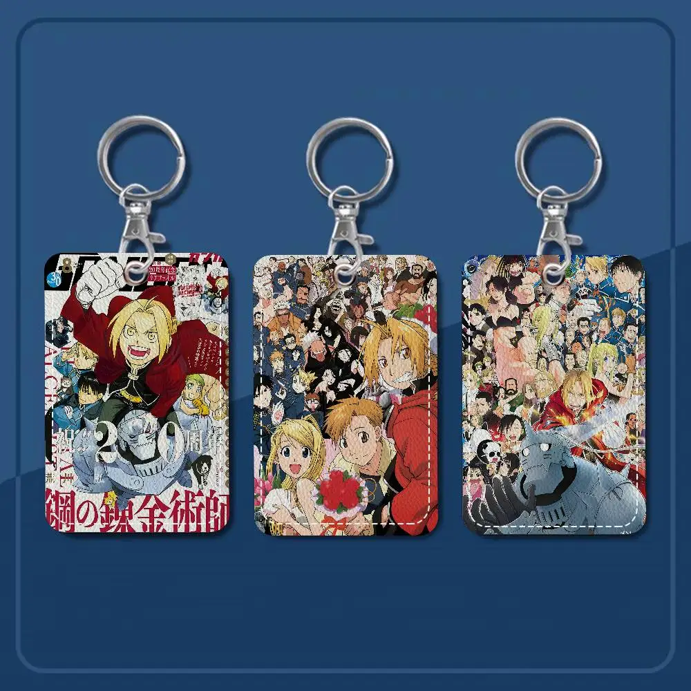 Anime Fullmetal Alchemist Office Supply Men And Women Credit Card Keyrings Student Card ID Card Holder Credential Holder Card