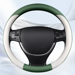 Motocovers Car Anti-Slip leather Steering wheel Cover Universal car Steering Wheel Protective Cover Fashion Style 38cm Type O D