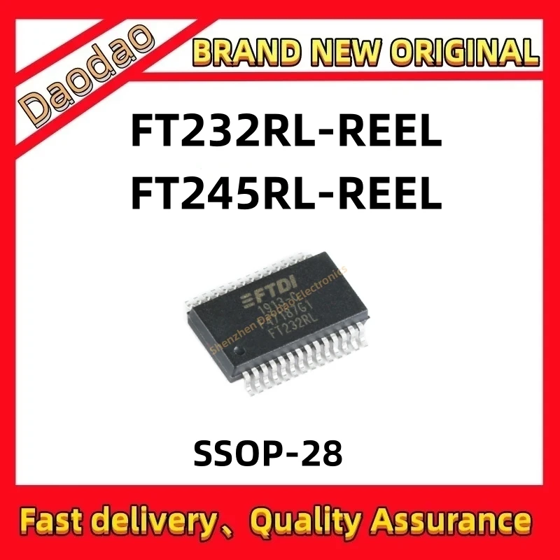 

Quality Brand New FT232RL-REEL FT245RL-REEL FT232RL FT245RL FT232 FT245 IC USB Chip SSOP-28